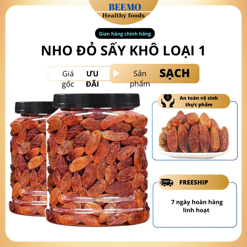 プレミアム大粒天然赤レーズン 1000g ジップ袋入り - 甘くて美味しいおやつ、製菓、ギフトに