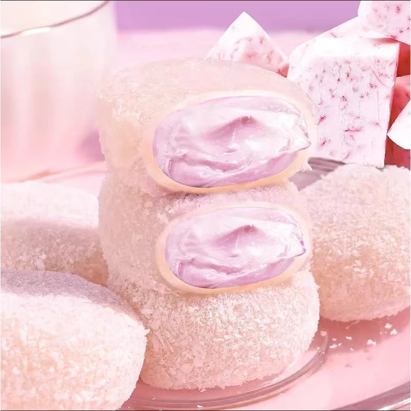 【最高級】新食感クレープ「雪媚娘」ミックスフレーバー - ドリアン、タロ芋、バター、ソイミルクの絶妙なハーモニー