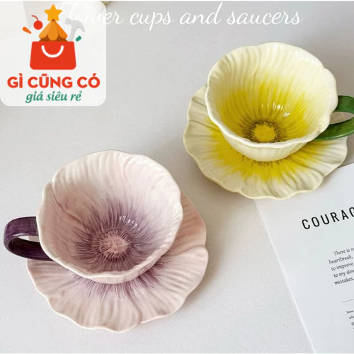 高級蘭柄セラミック カップ＆ソーサーセット 金彩 イエロー クラシック調 キッチン装飾