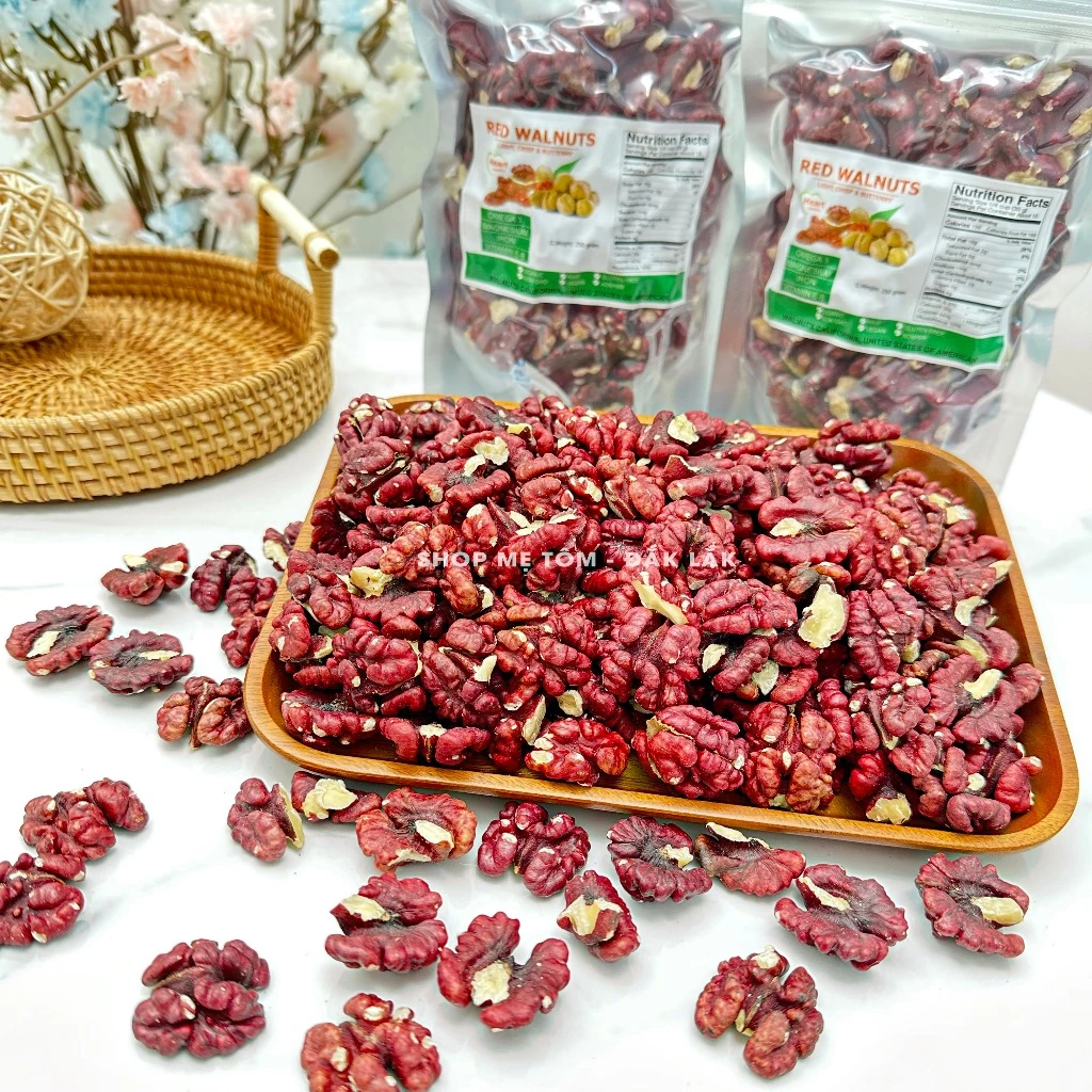 高級レッドウォールナッツ（赤クルミ）カーネル 500g ジップロック袋