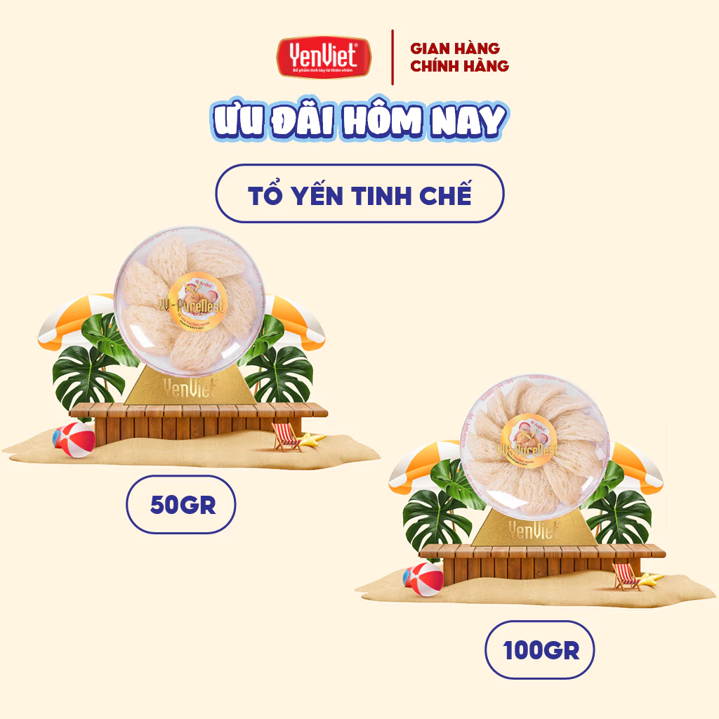 高級精製天然ツバメの巣 99%ピュア 繊維17%入り 30g/50g/100g – バクタンイェン (Yến Việt)