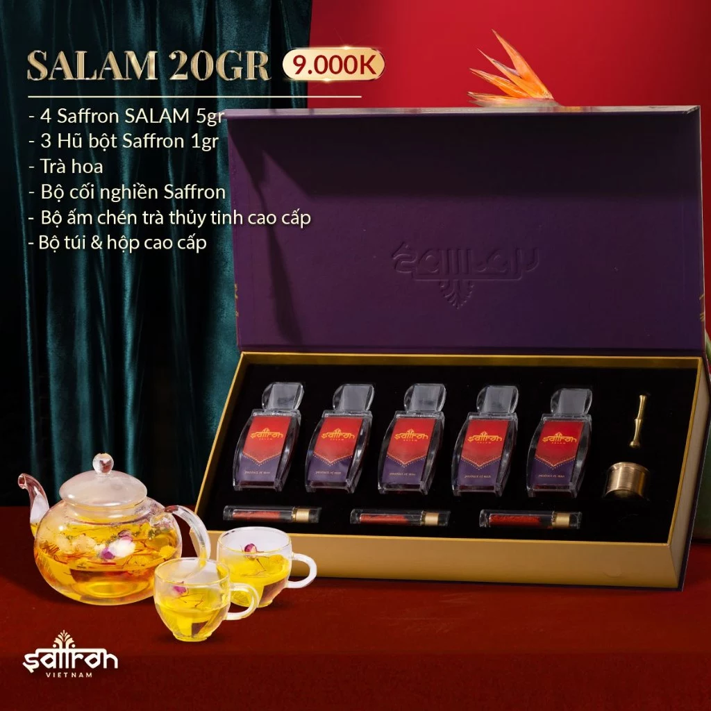 最高級サフラン SALAM 20g – プレミアムギフトボックス | イラン産 純粋めしべ