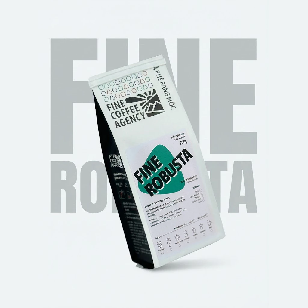 【最高級】ベトナム Gia Lai産 ファインロブスタ コーヒー豆 200g<br>嫌気性発酵（アナエロビック）ダークロースト<br>アーモンド＆ベリーの香り（フィン用）