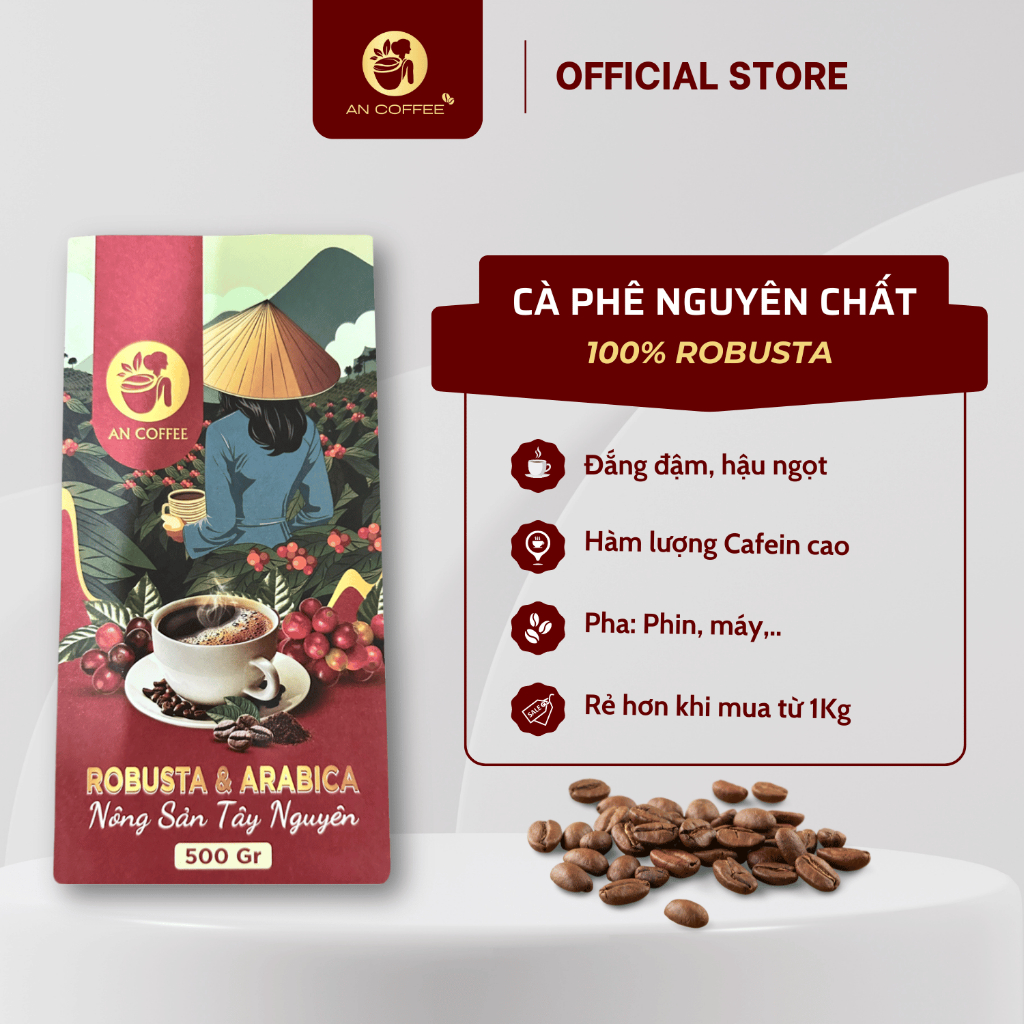 プレミアムピュアコーヒー - コーヒー、100％ロブスタ、高カフェイン含有量、強い苦味、甘い後味 - 250gr - 細かいグラインダーでブレンド