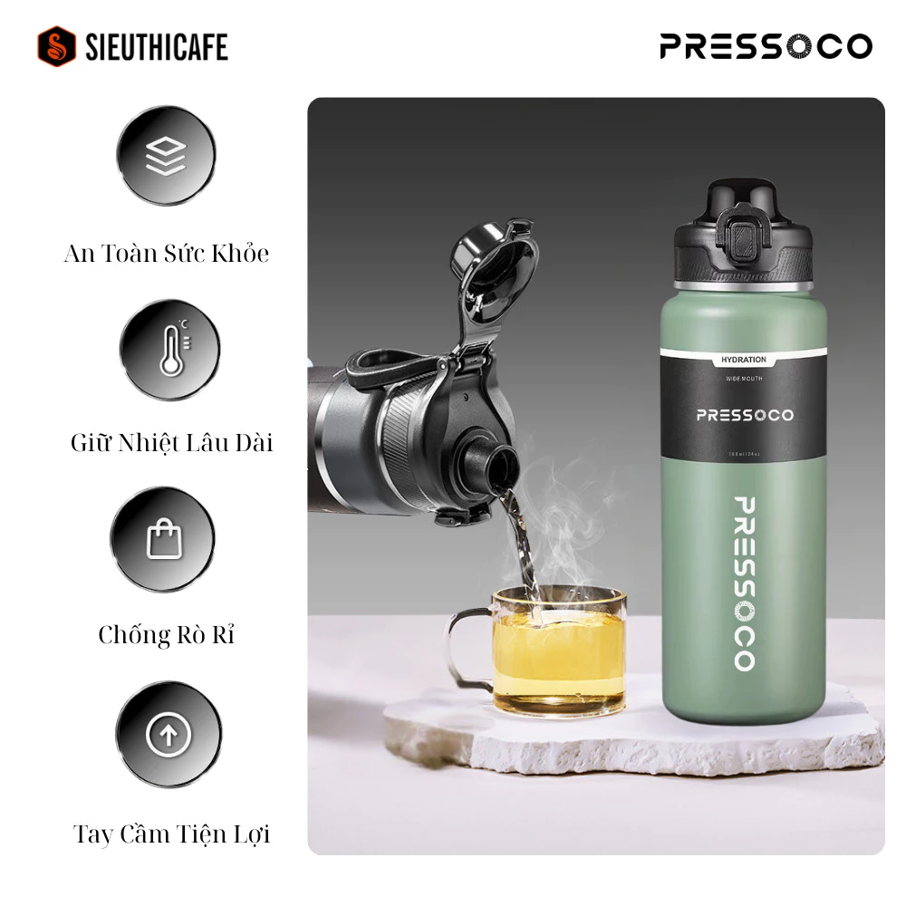 プレソコ タンブラー サーマラックス 保温保冷ボトル 700ml オニキスグラデーション