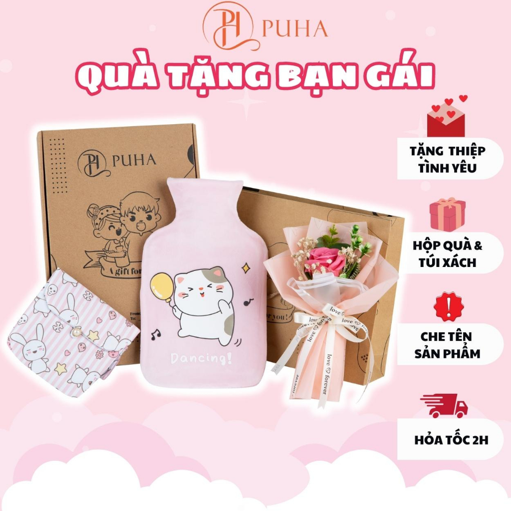 保温・保冷バッグのギフトセット 3種類 腹部用 生理 PH PUHA