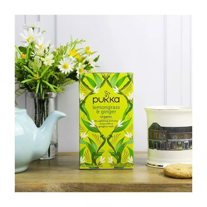 Pukka UKオーガニックティー 20袋 レモングラス＆ジンジャー - 英国発 天然ハーブの癒し