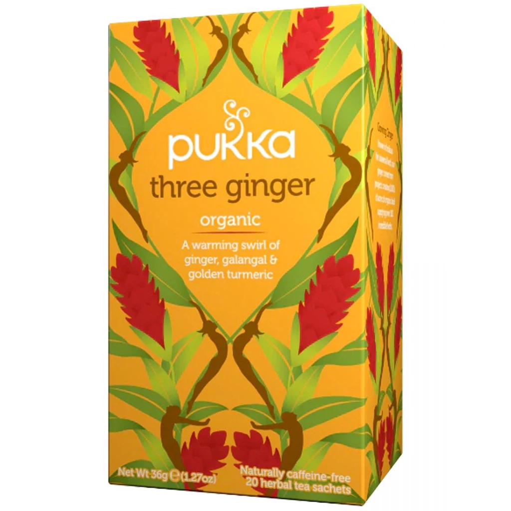 Pukka UK オーガニック スリージンジャーティー 20袋