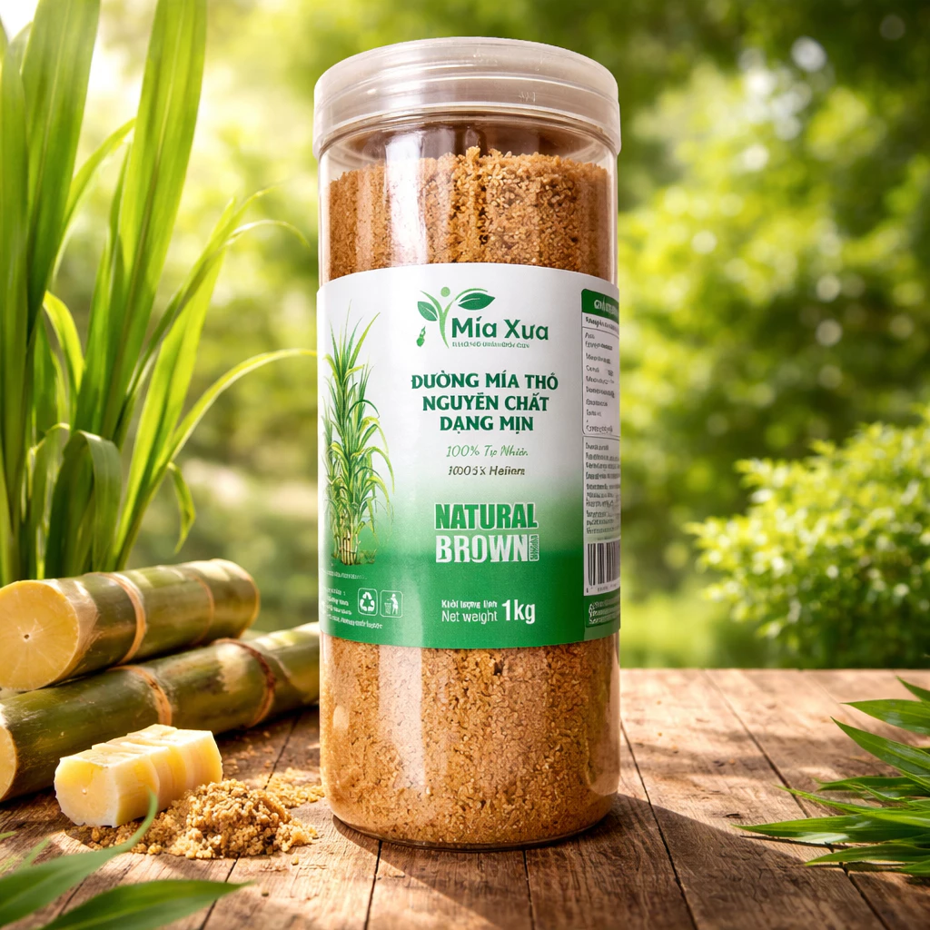 純粋サトウキビ蜜と赤ハトゥオオ配合 滋養黒糖 – 2kg瓶入り