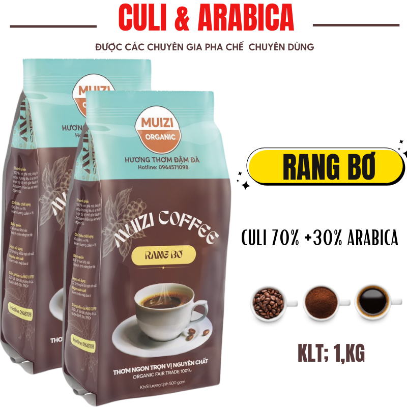 純粋なコーヒー豆、ロースト CULI バター 70% + 30 純粋なロースト アラビカ (500G) - 前処理された丸ごとの豆