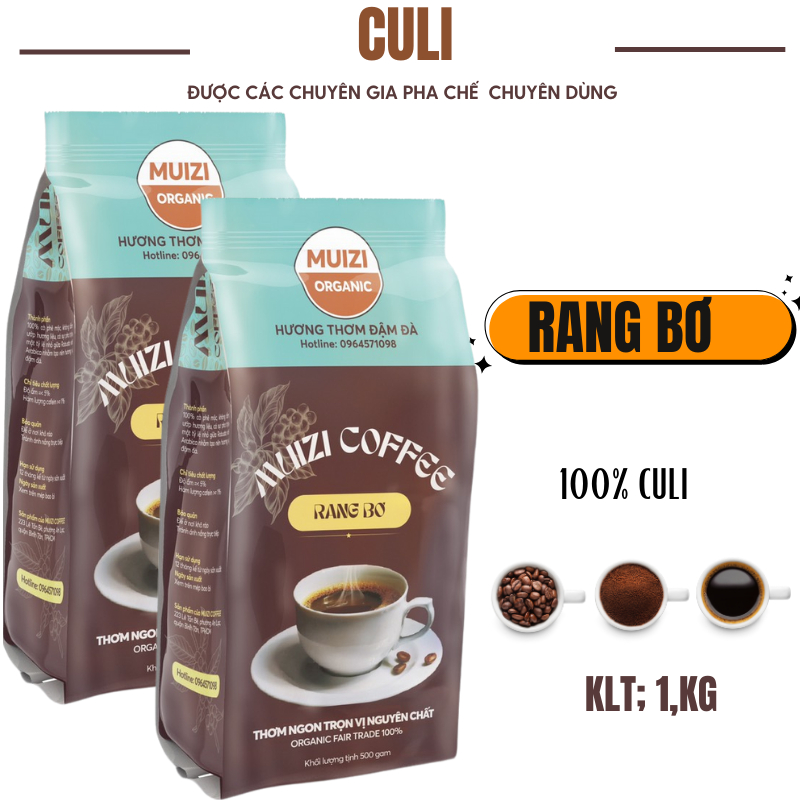 純粋なコーヒー豆、100% バターロースト CULI 純粋なローストおよび粉砕された CULI (500G) - 前処理された丸ごとの豆