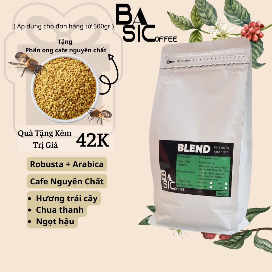 ピュアコーヒーブレンド ロブスタ アラビカ ローストして挽いたモックベーシックコーヒー 強い香りのダクラク クリーンコーヒー - 1Kgr - フィルターパウダー