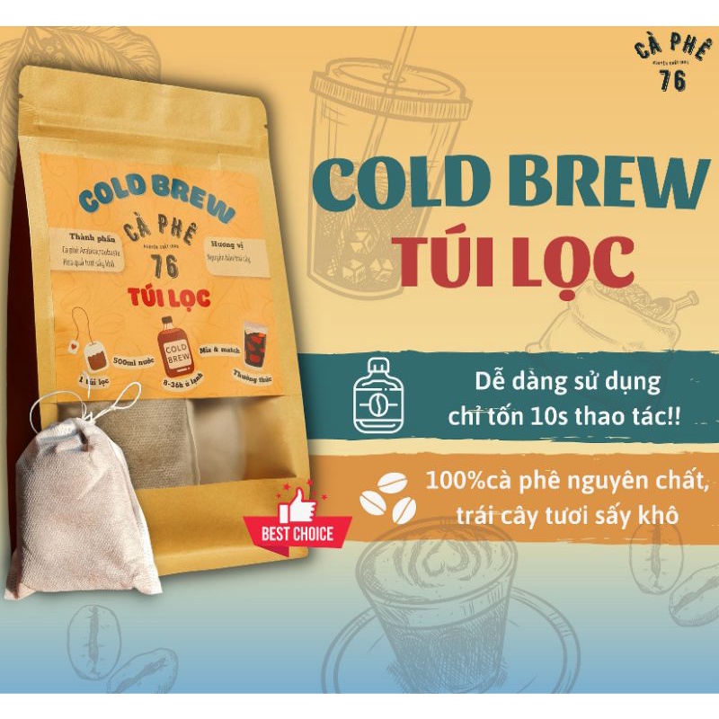 純粋なコーヒー水出しコーヒー、純粋な焙煎および粉砕フィルターバッグ、優しく繊細な風味 - 1 パック - 伝統的