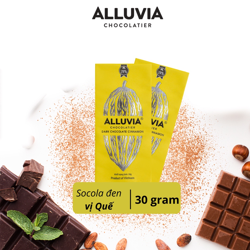 シナモン風味のピュアダークチョコレート ほんのり甘い 30g Alluvia Chocolate