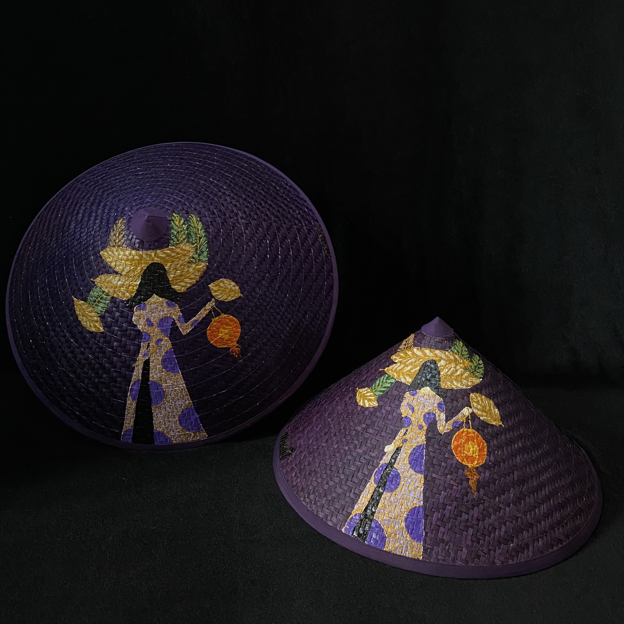 ノンラー ベトナム風傘帽子 紫色 人物の通販・個人輸入代行販売商品 vietnam porter