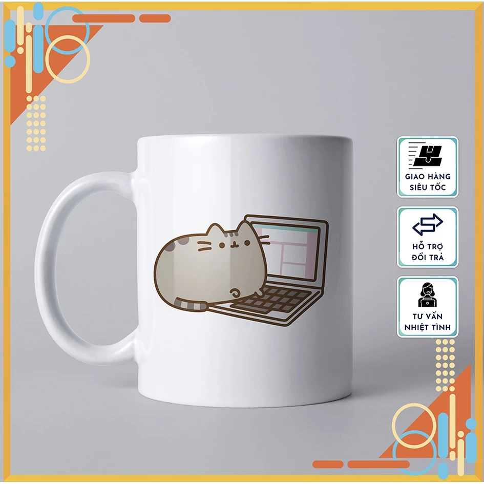 プシーン猫のキュートなセラミックマグカップ - ギフト&デイリーユース