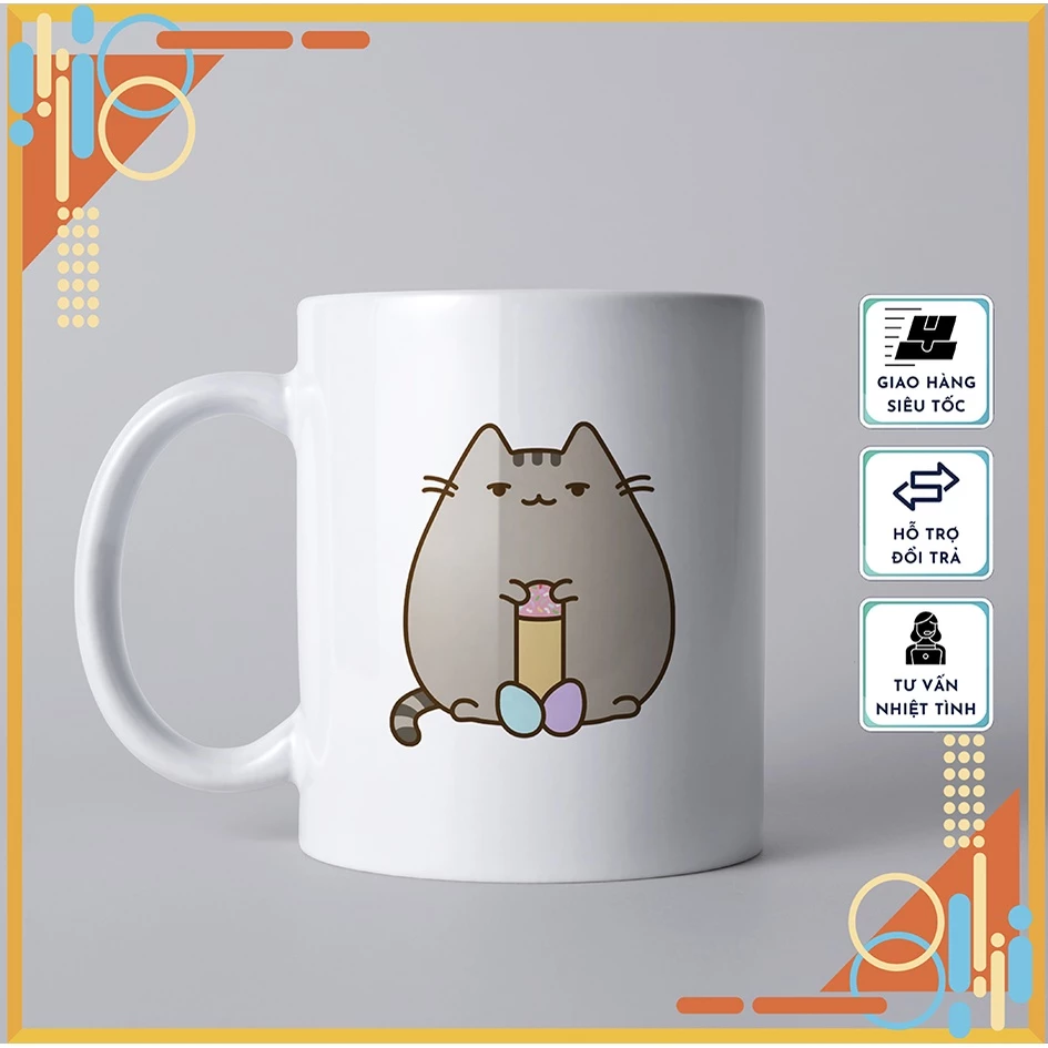 Pusheen(プーシーン)のかわいいセラミックマグカップ - ギフト・普段使いに最適