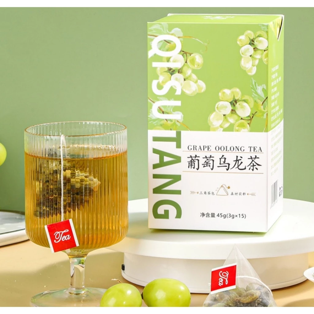 Qisutang グレープウーロン茶 三角ティーバッグ – 芳醇な香りで飲みやすく、健康にも良いギフトに最適な逸品