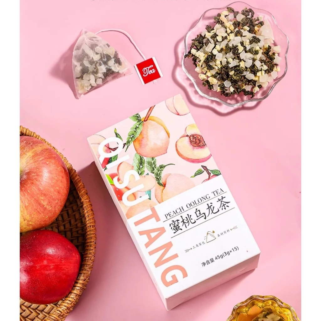 【Qisutang】ピーチ烏龍茶 三角ティーバッグ 芳醇な香りで心癒す一杯 健康志向の方への贈り物に