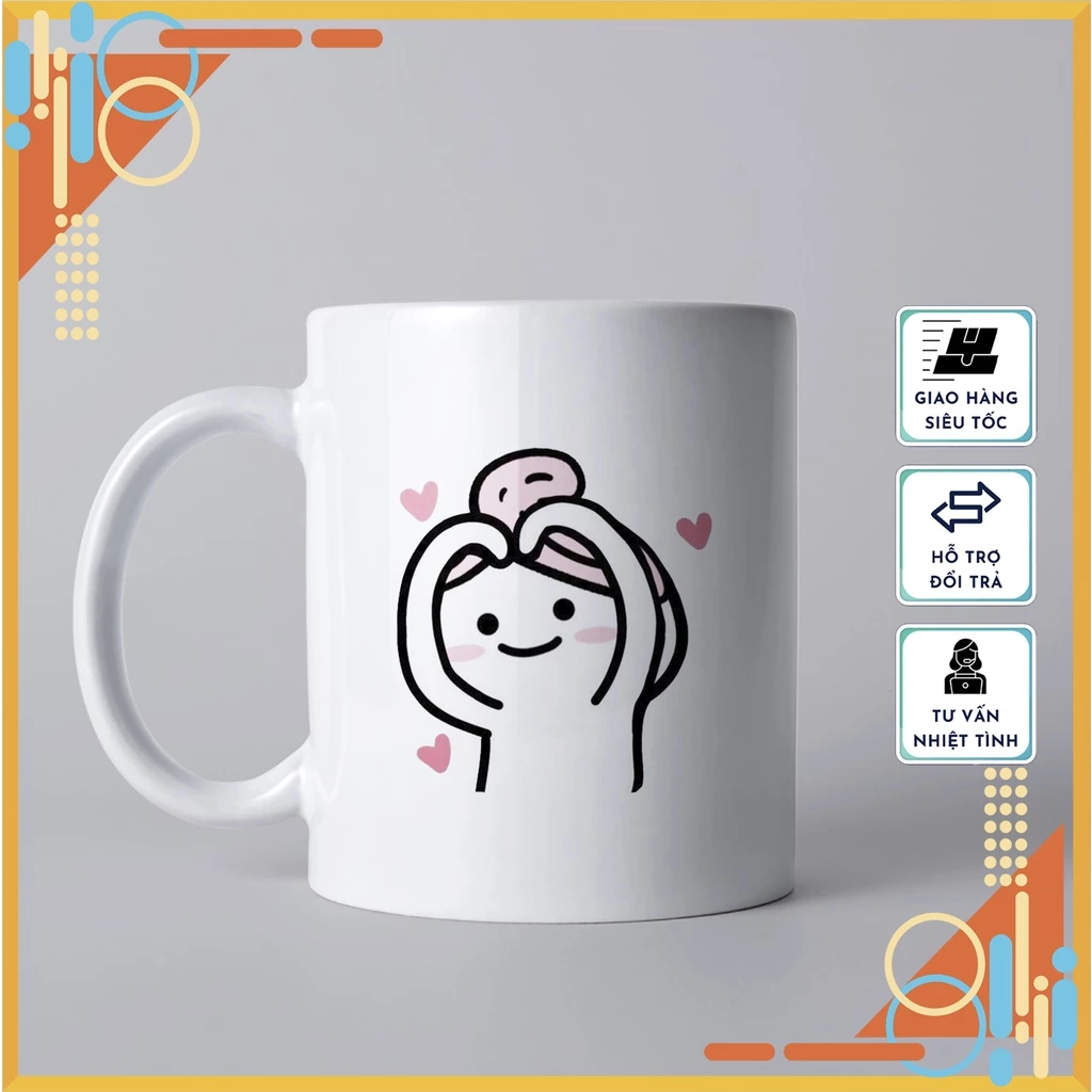 Quby柄 セラミックマグカップ No.12 - 可愛いキャラデザイン!日常使い&高級ギフトに最適な高品質陶器コップ
