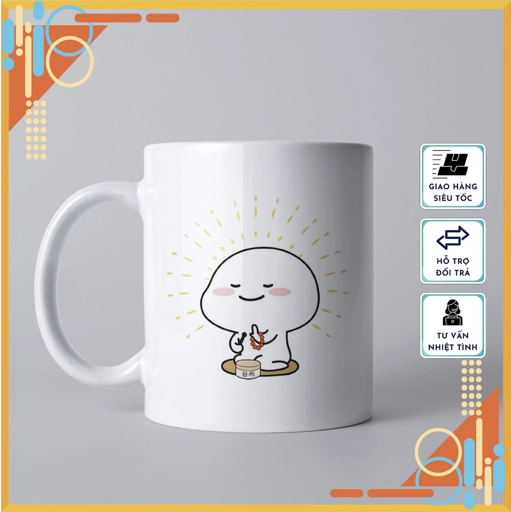 Quby柄セラミックマグカップ No.7 - 高級ギフト＆日常使いに！かわいい陶器コップ