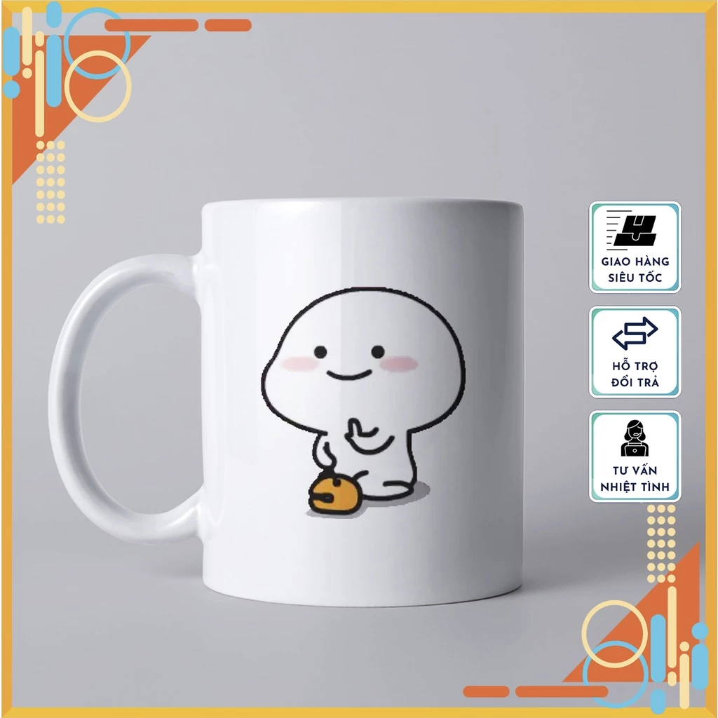 Quby柄マグカップ No.8 かわいいデザイン 高品質セラミック製ギフト&日常使いカップ