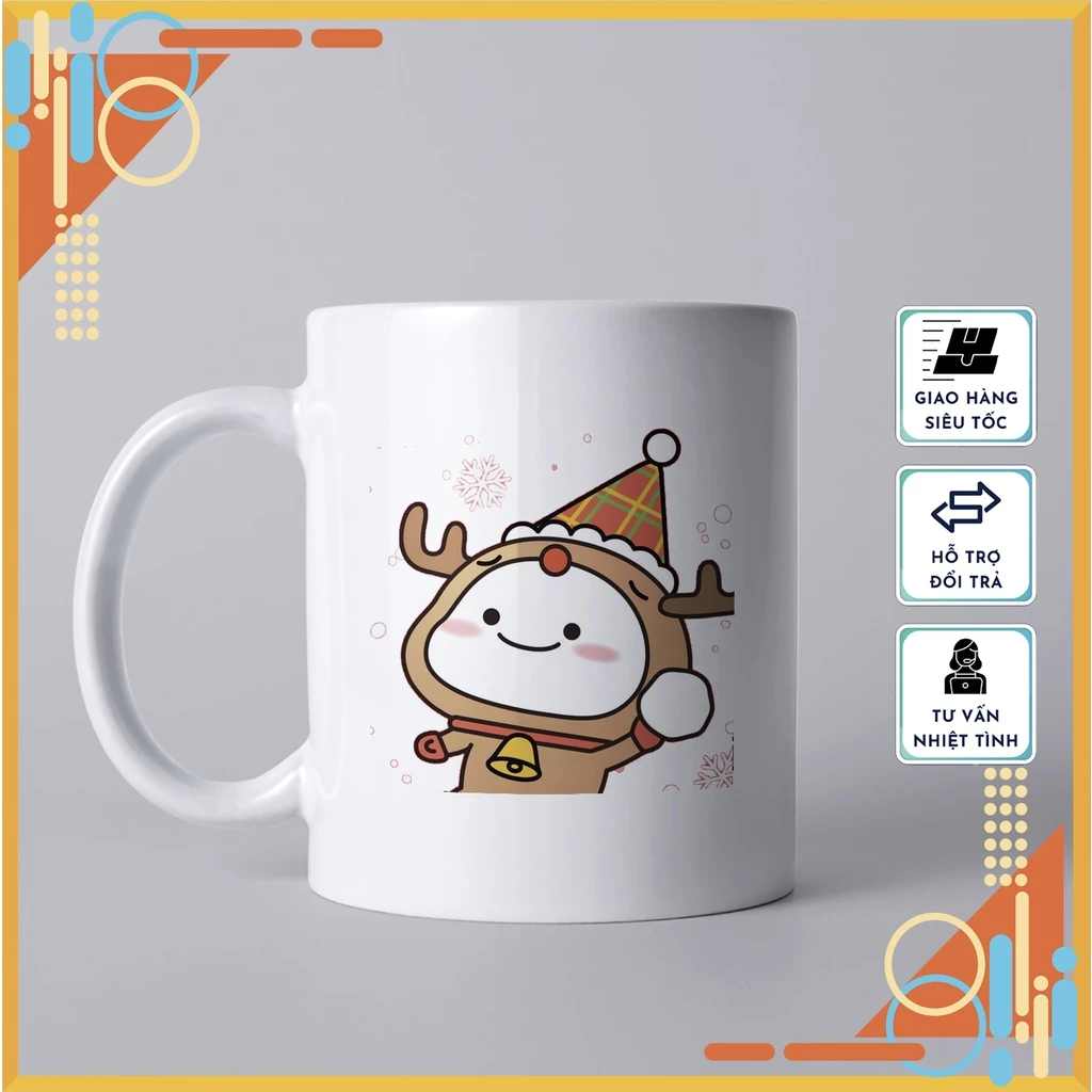 Quby (キュービー)柄セラミックマグカップ No.17 - かわいい高級ギフト＆日常使いカップ