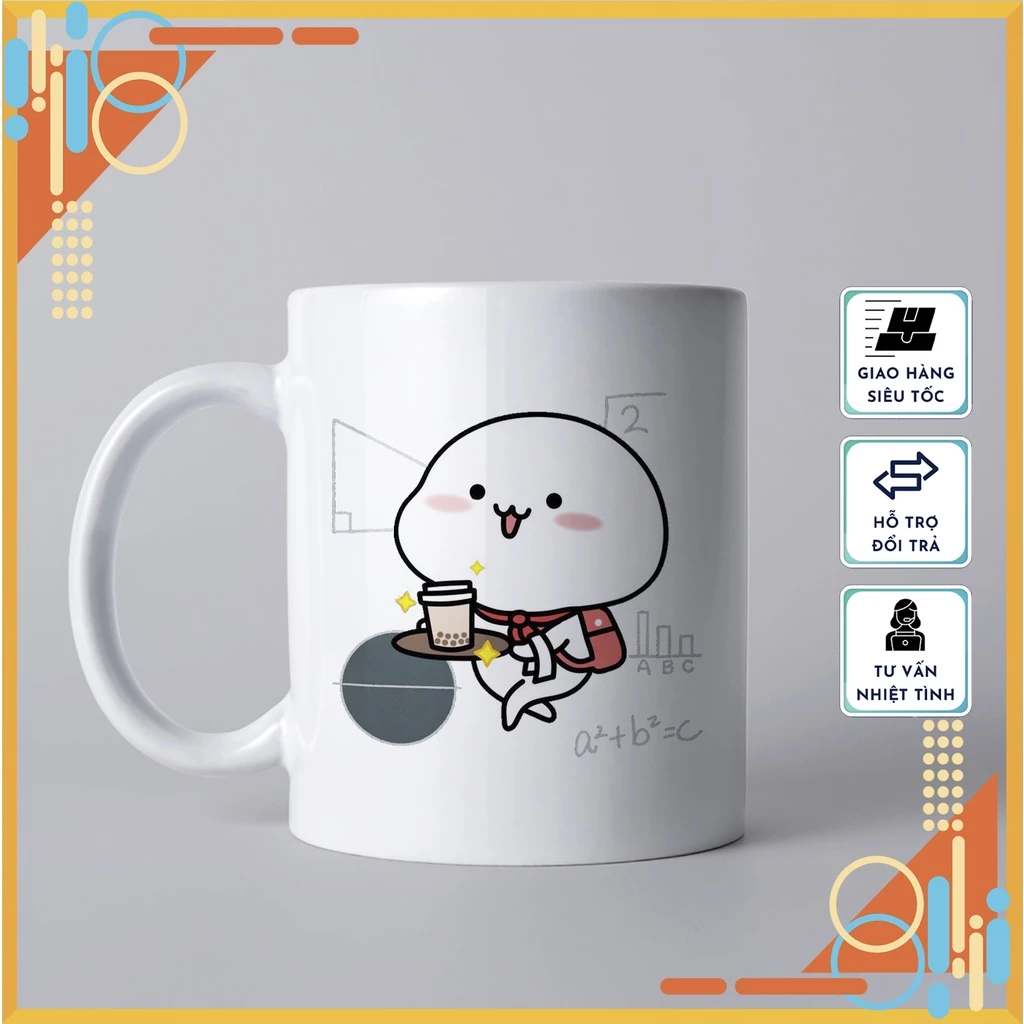 Quby (キュービー) キャラクター マグカップ No.26 - 毎日使える可愛い陶器カップ、高級ギフトにも最適