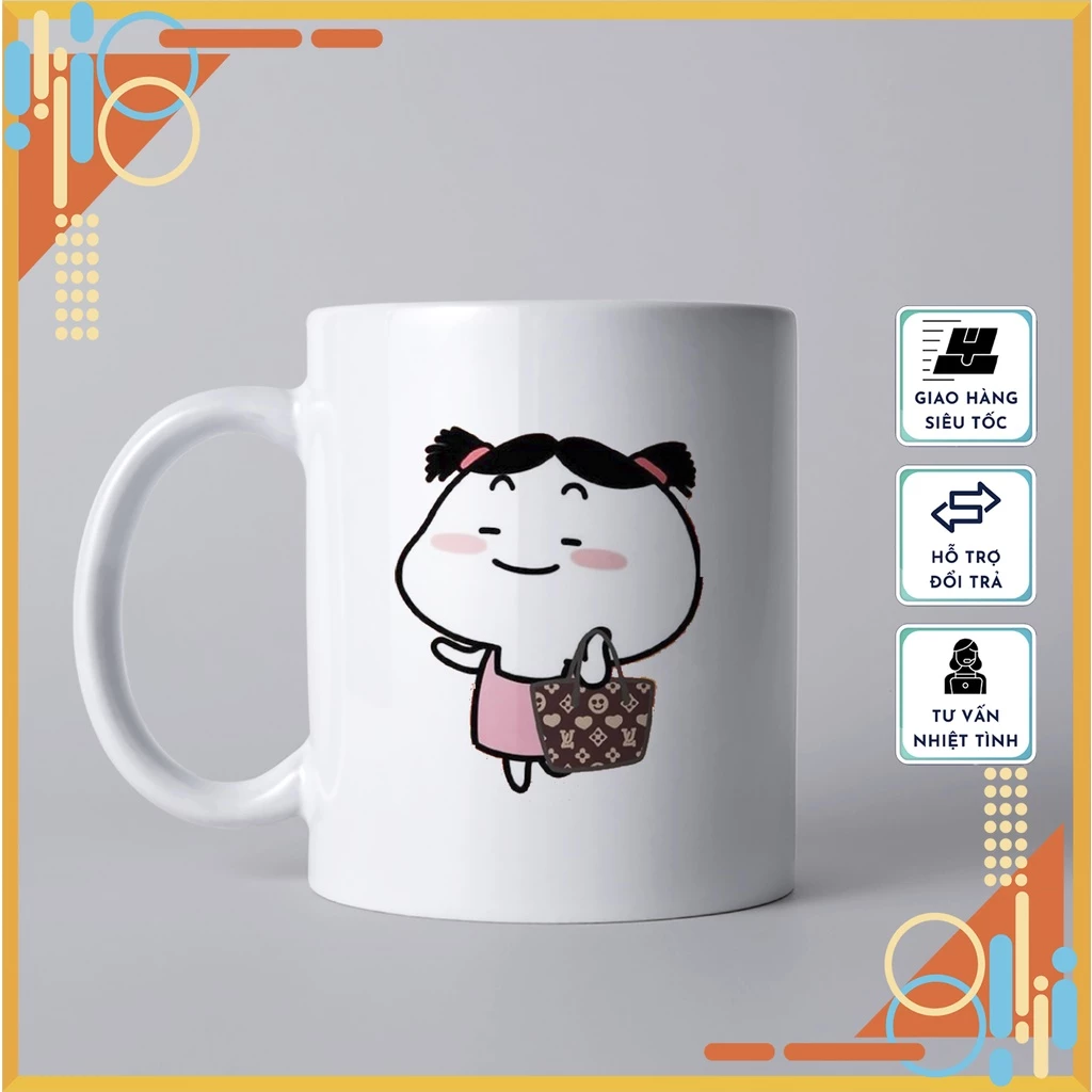 Quby (キュビー) 柄 マグカップ No.19 - かわいいセラミックカップ 高級ギフト・普段使いに最適
