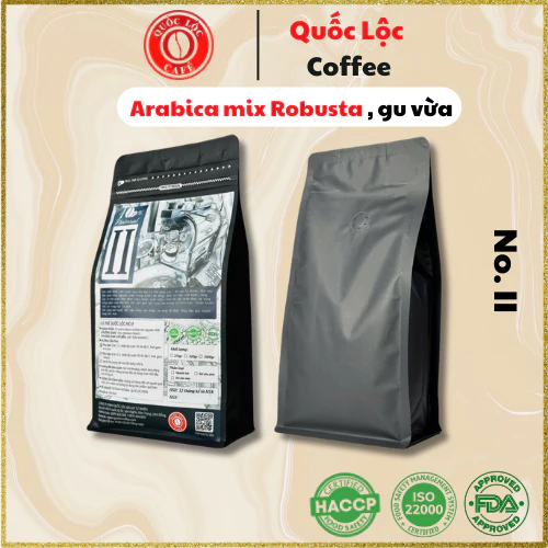 Quốc Lộc アラビカ＆ロブスタ ブレンド焙煎コーヒー豆 NO2 500g