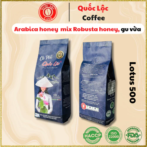 Quốc Lộc ロータス500 蓮の香りブレンド 挽きコーヒー 500g