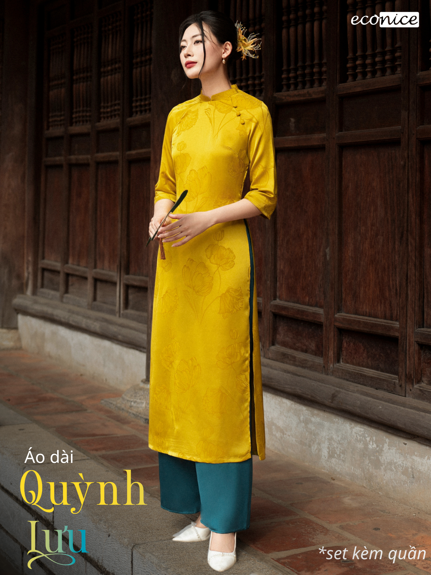 Quynh Luu の女性用モダン アオザイ セット