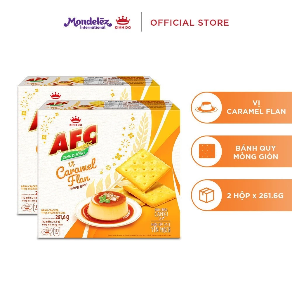 AFC 栄養クラッカー キャラメルフラン味 【パッケージランダム】お得な2箱セット (各261.6g)