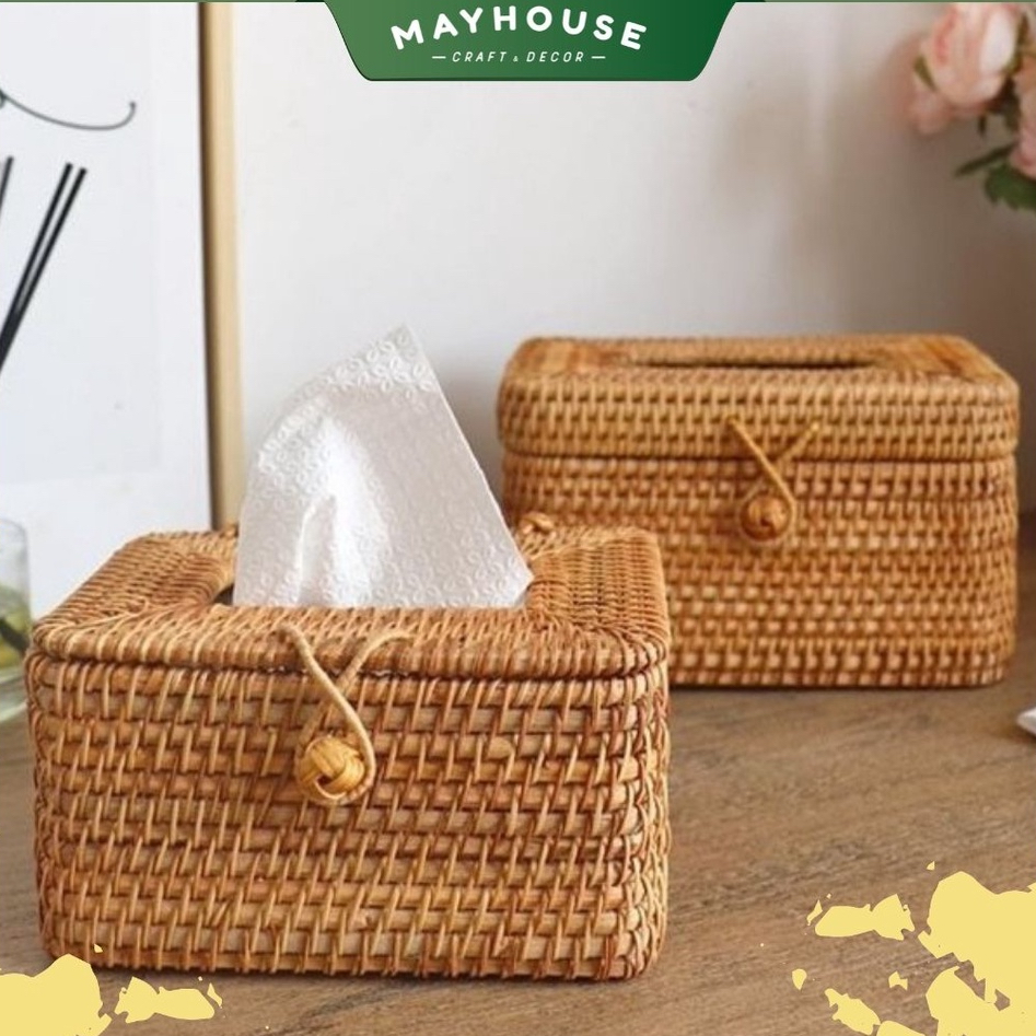 籐製ティッシュボックス MAYHOUSE CRAFT&DECOR