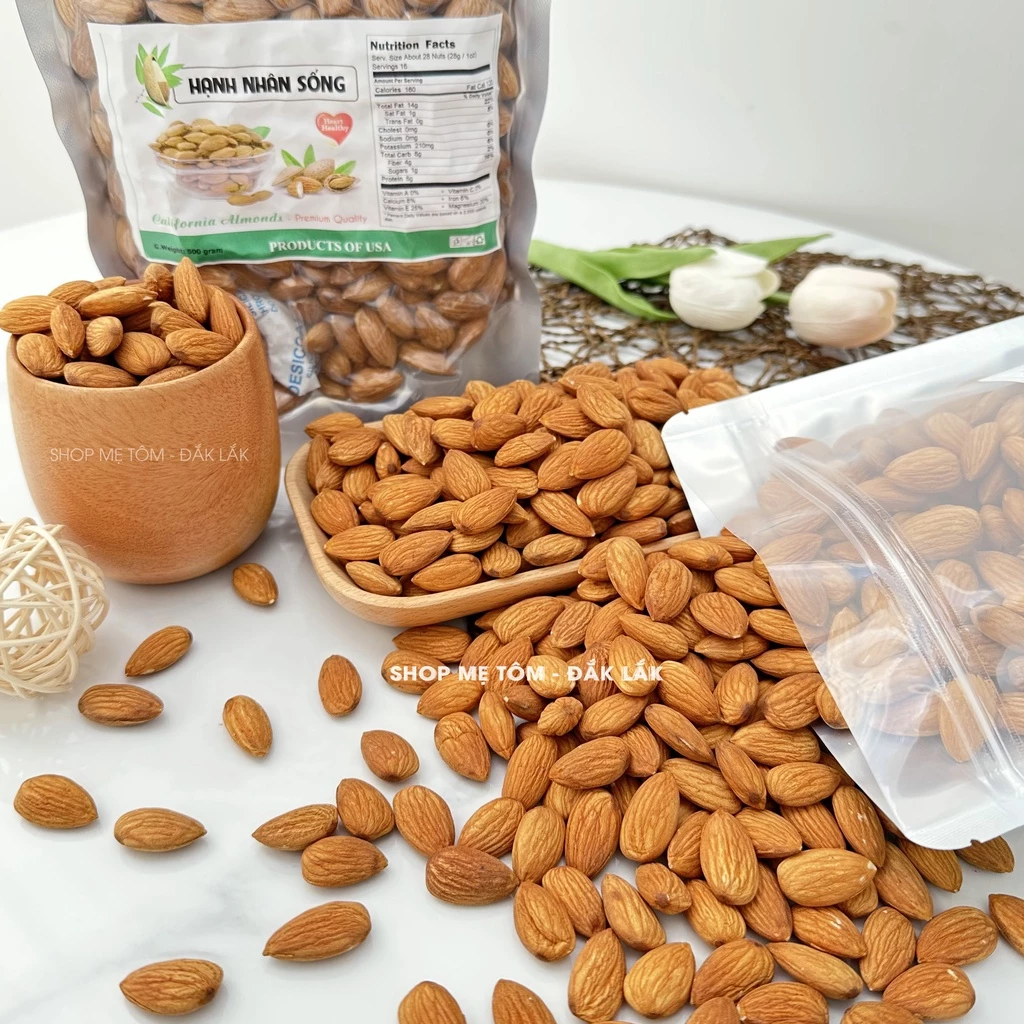 生アーモンド 100g チャック付き袋 (ローストなし) – ナッツミルク、グラノーラ、お菓子作りに最適