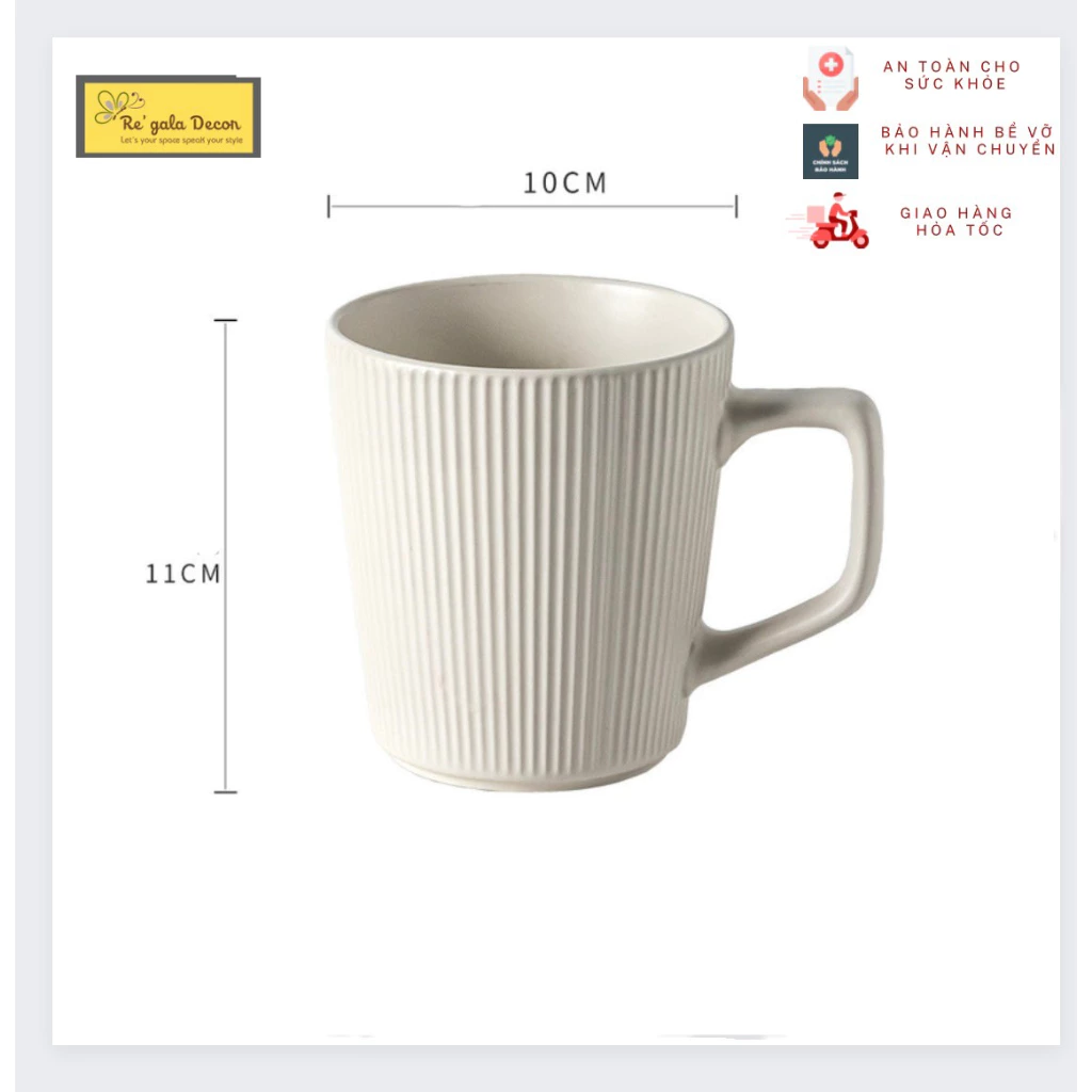 Re'gala Decor 白磁マグカップ - 上質でシンプルなデザイン、高い耐熱性、安心安全な高級セラミックカップ