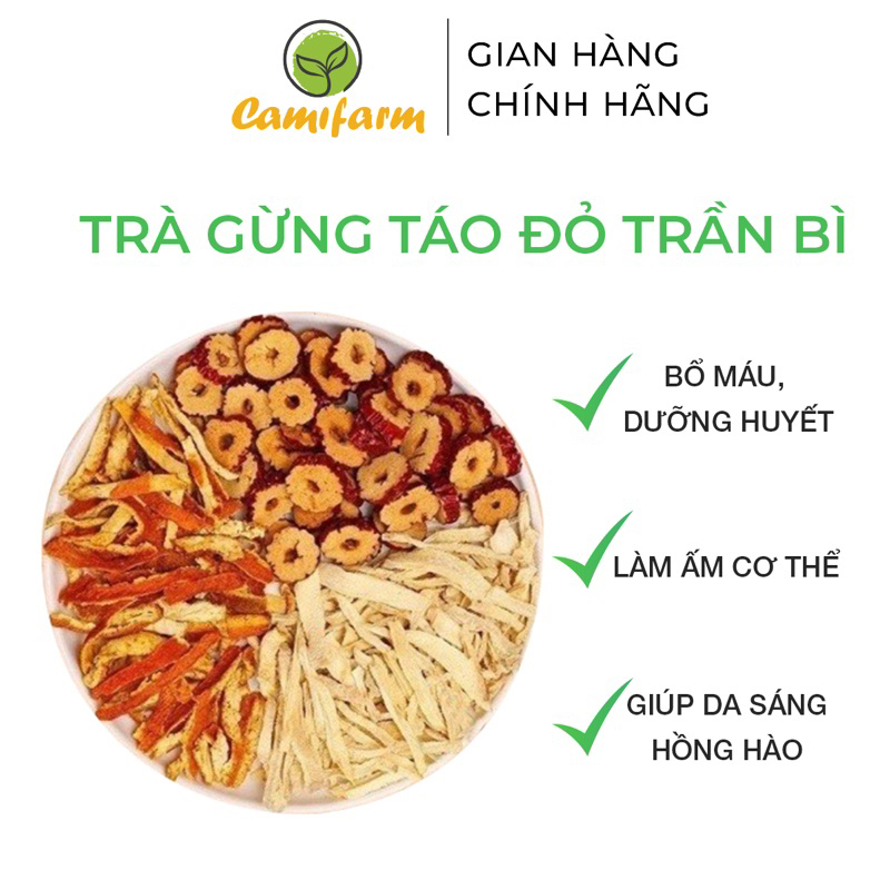 Trà Gừng Táo Đỏ Trần Bì