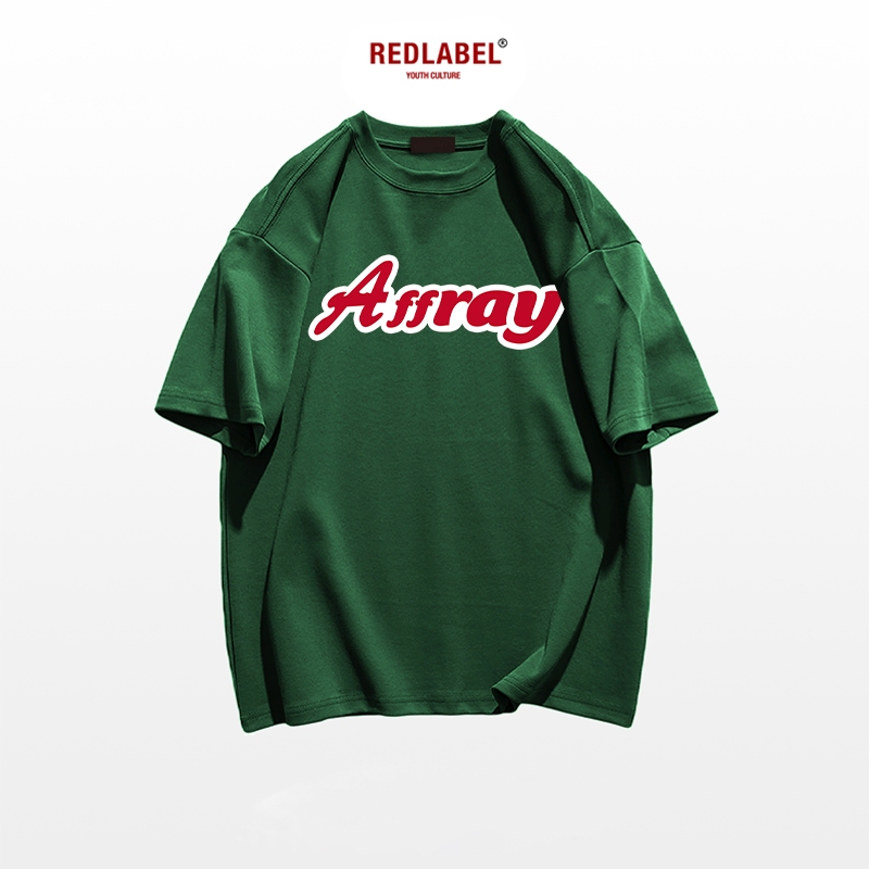 レッドレーベル AFFRAY Tシャツ ユニセックス 高密度コットン250gsm オーバーサイズ XL レッドレーベル