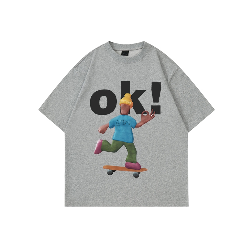 RedLabel FACEシリーズ ユニセックスTシャツ アートプリント 綿厚手 Mサイズ RedLabel