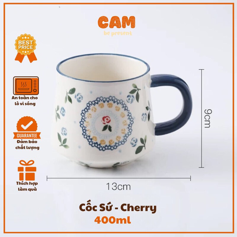 レトログレイス ローズエディション マグカップ ヴィンテージ風花柄 400ml アトリエグレイス