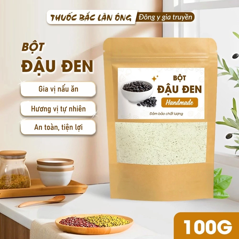 黒豆パウダー 100g – 香ばしい焙煎、微粉末で清熱・肝機能サポート、ダイエットにも