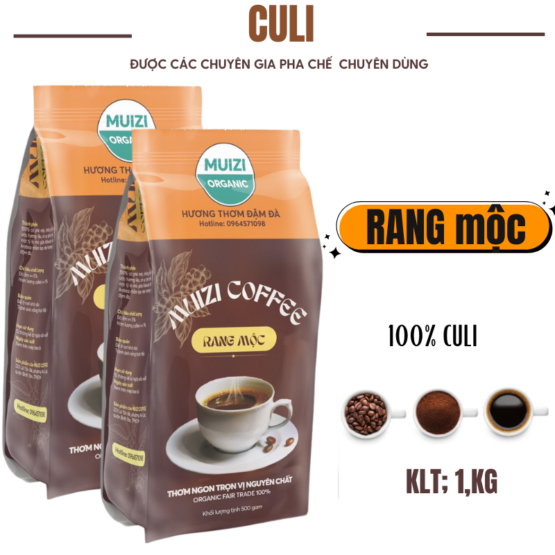 Roasted Moc 100% CULI 純粋に焙煎して挽いたコーヒー豆 (500G) - フィルター/マシン用の粉砕済み粉末