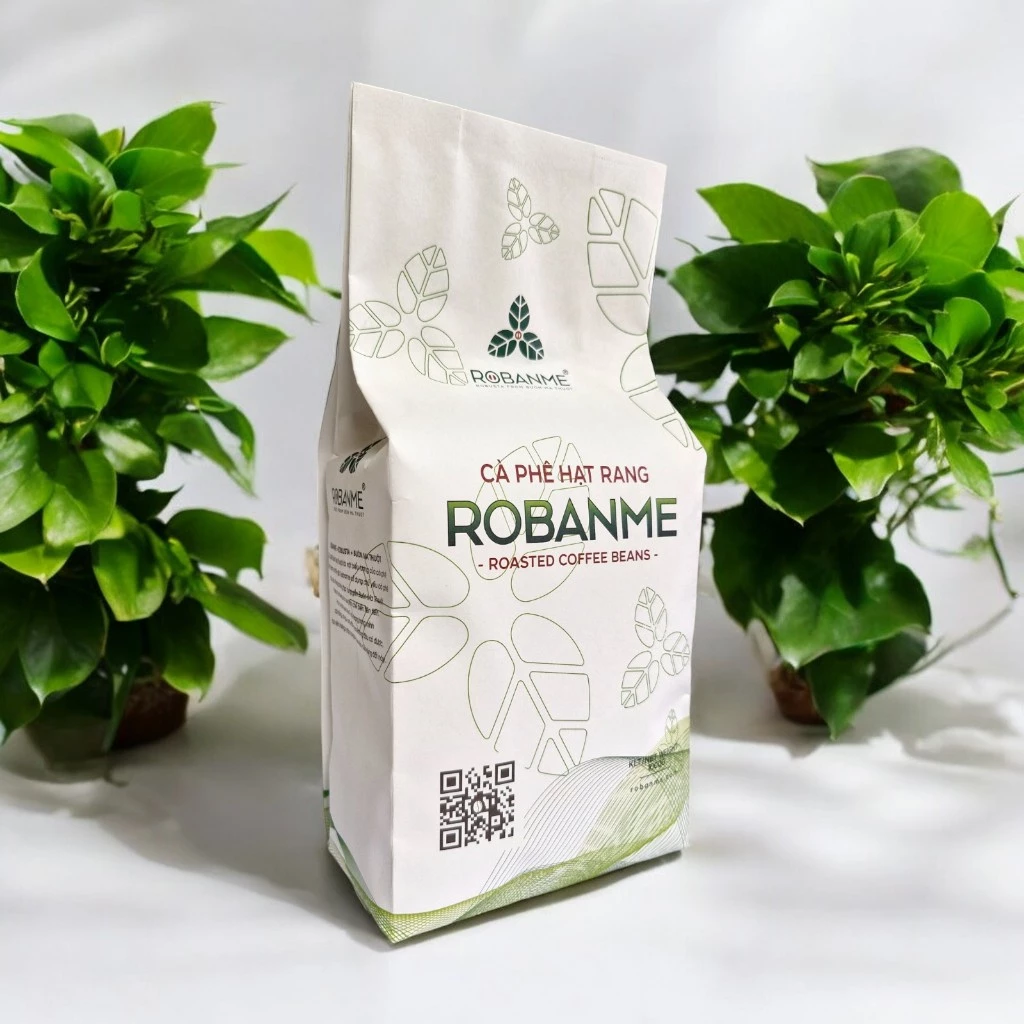 ロバンメ コーヒー豆 焙煎済み 1kg (90%ロブスタ / 10%アラビカ) 深煎り・濃厚なコクと芳醇な香り ベトナムコーヒー・カフェラテに