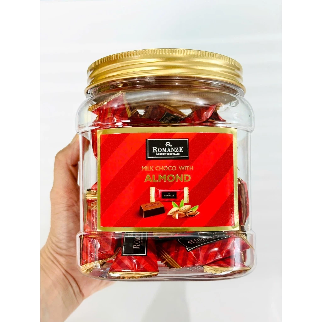 ロマンツェ アーモンドチョコレート 赤ボトル 345g (マレーシア産)