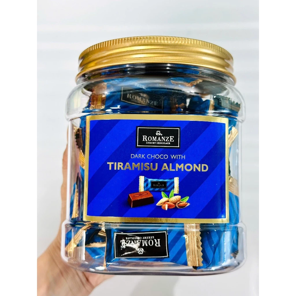 ロマンツェ ティラミスアーモンドチョコ 345g 青 (マレーシア産)
