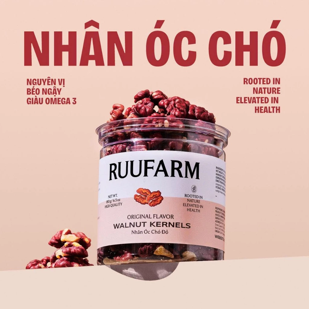 RUUFARM アメリカ産レッドウォールナッツ (赤クルミ) 180g