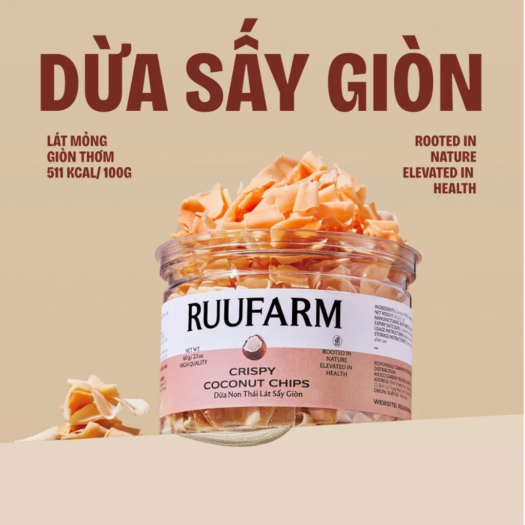 RUUFARM サクサクココナッツチップス 60g