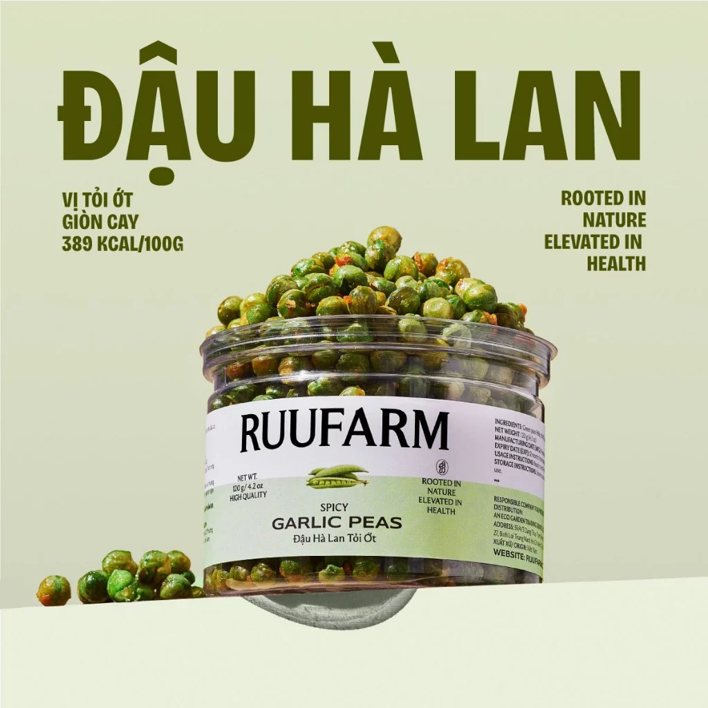 RUUFARM ガーリックチリ味エンドウ豆 400g