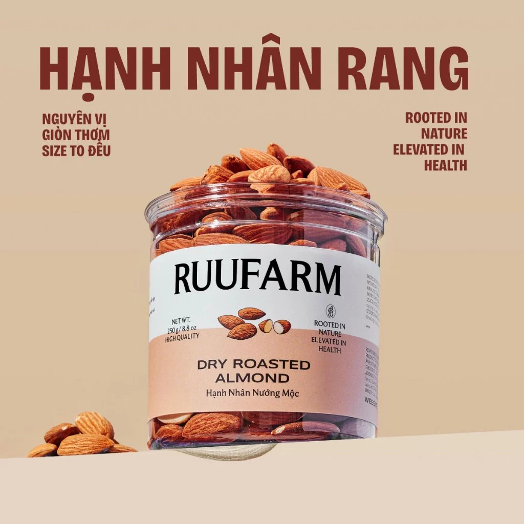 RUUFARM 素焼きスキンレスアーモンド 250g