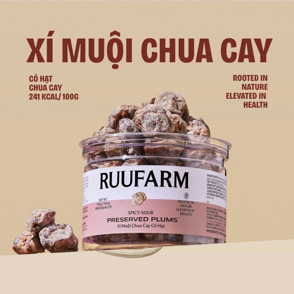 RUUFARM 種入りすっぱ辛い干し梅 250g